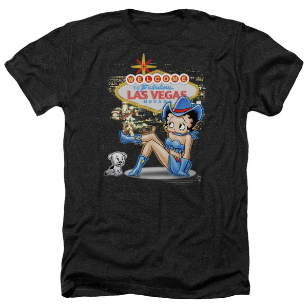 Betty Boop - Welcome Las Vegas Adult Regular Fit Heather Short Sleeve