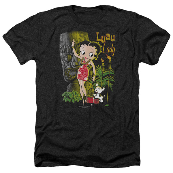 Betty Boop - Luau Lady Adult Regular Fit Heather Short Sleeve