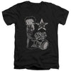 Betty Boop - With The Band Adult Slim Fit V Neck Cotton