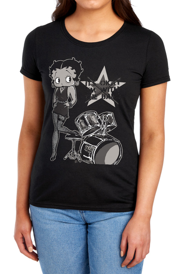 Betty Boop - With The Band Women's Short Sleeve
