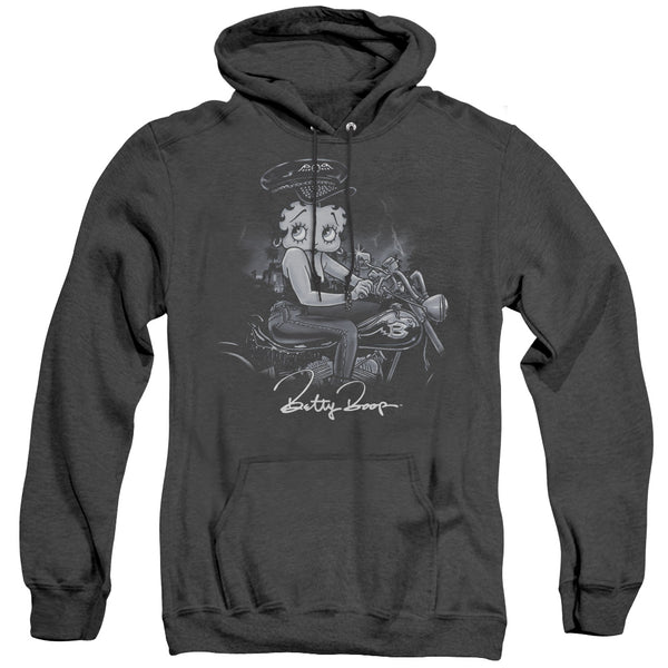 Betty Boop - Storm Rider Adult Heather Hoodie