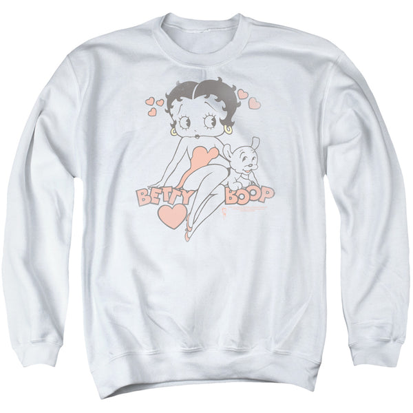 Betty Boop - Classic With Pup Adult Crewneck Sweatshirt