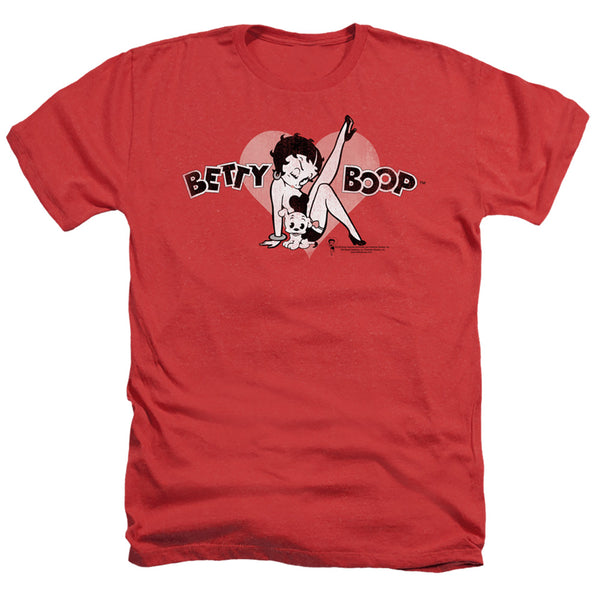 Betty Boop - Vintage Cutie Pup Adult Regular Fit Heather Short Sleeve