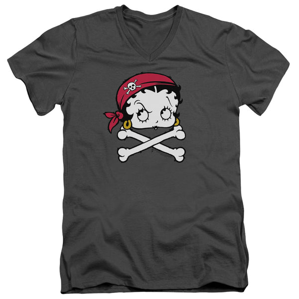 Betty Boop - Pirate Adult Slim Fit V Neck Cotton