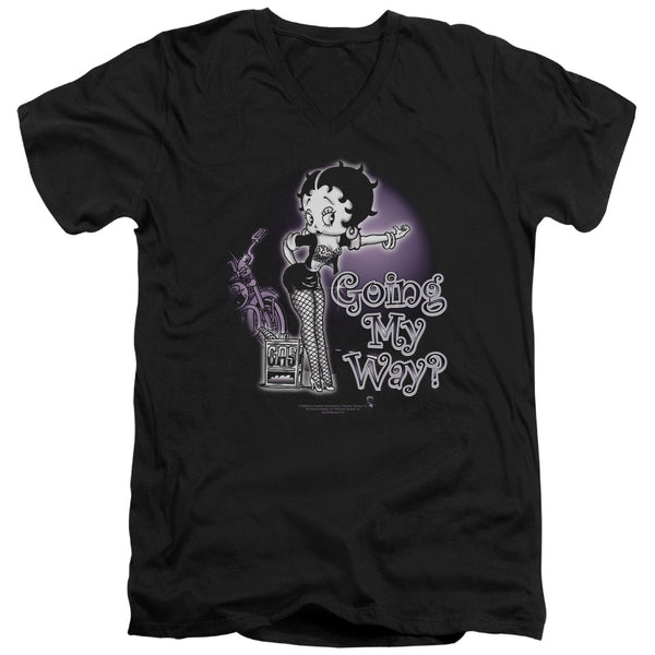 Betty Boop - My Way Adult Slim Fit V Neck Cotton