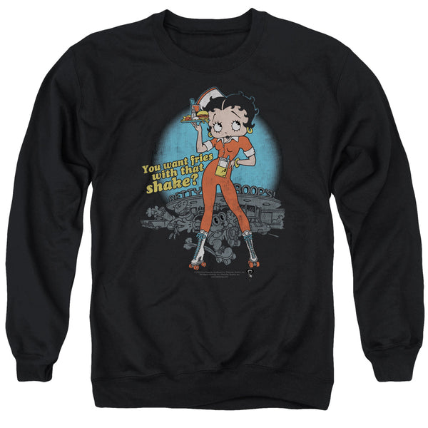Betty Boop - Fries With That Adult Crewneck Sweatshirt