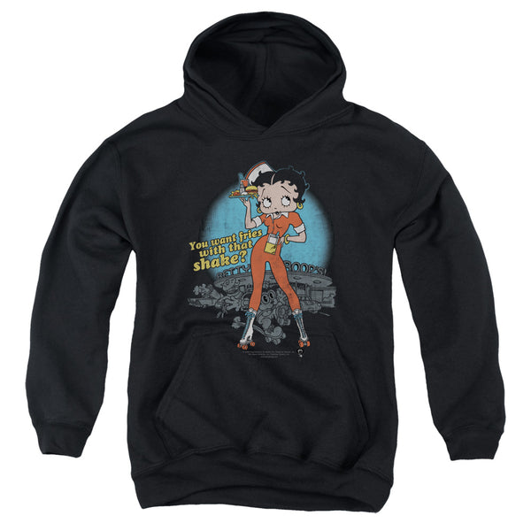 Betty Boop - Fries With That Youth Hooded Sweatshirt