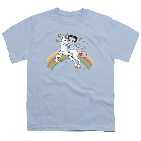 Betty Boop - Unicorn & Rainbows Youth Short Sleeve