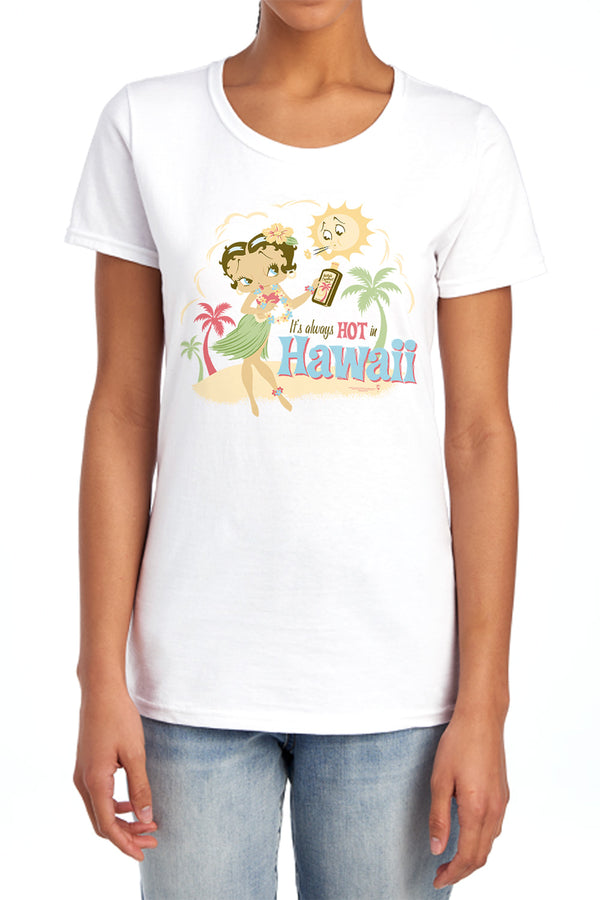 Betty Boop - Hot In Hawaii Women's Short Sleeve