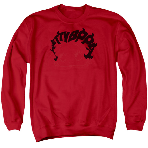 Betty Boop - Word Hair Adult Crewneck Sweatshirt