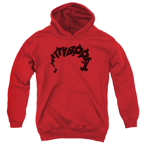 Betty Boop - Word Hair Youth Hooded Sweatshirt
