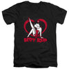 Betty Boop - Scrolling Hearts Adult Slim Fit V Neck Cotton