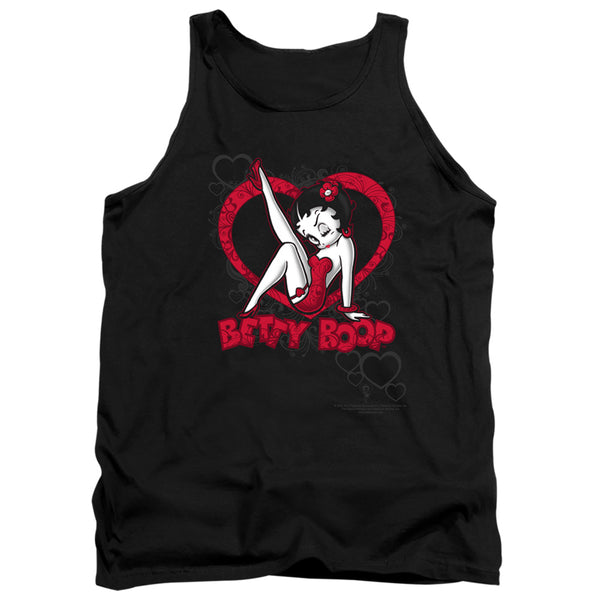 Betty Boop - Scrolling Hearts Adult Tank Top