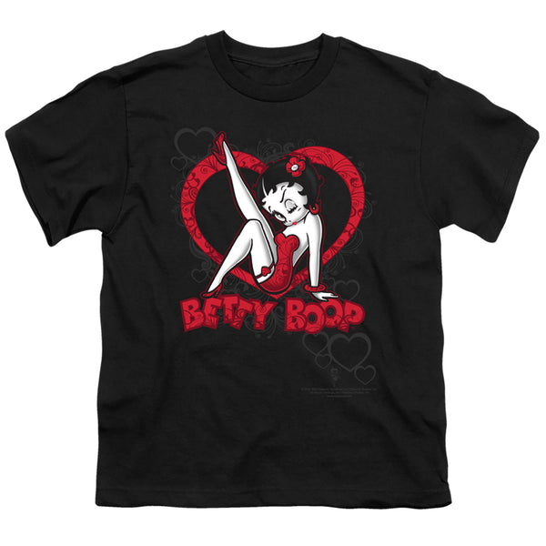 Betty Boop - Scrolling Hearts Youth Short Sleeve