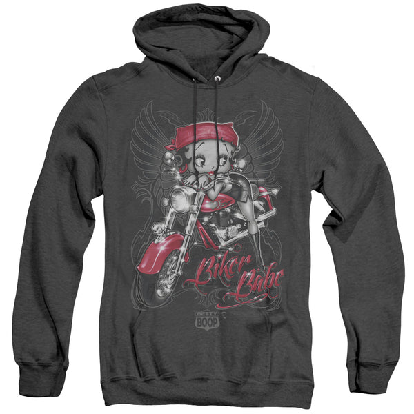 Betty Boop - Biker Babe Adult Heather Hoodie