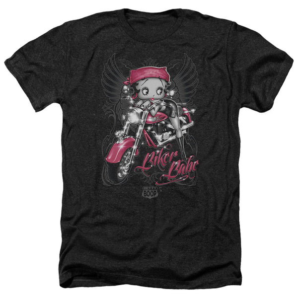 Betty Boop - Biker Babe Adult Regular Fit Heather Short Sleeve