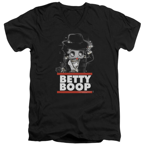 Betty Boop - Bling Bling Boop Adult Slim Fit V Neck Cotton