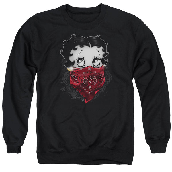 Betty Boop - Bandana & Roses Adult Crewneck Sweatshirt