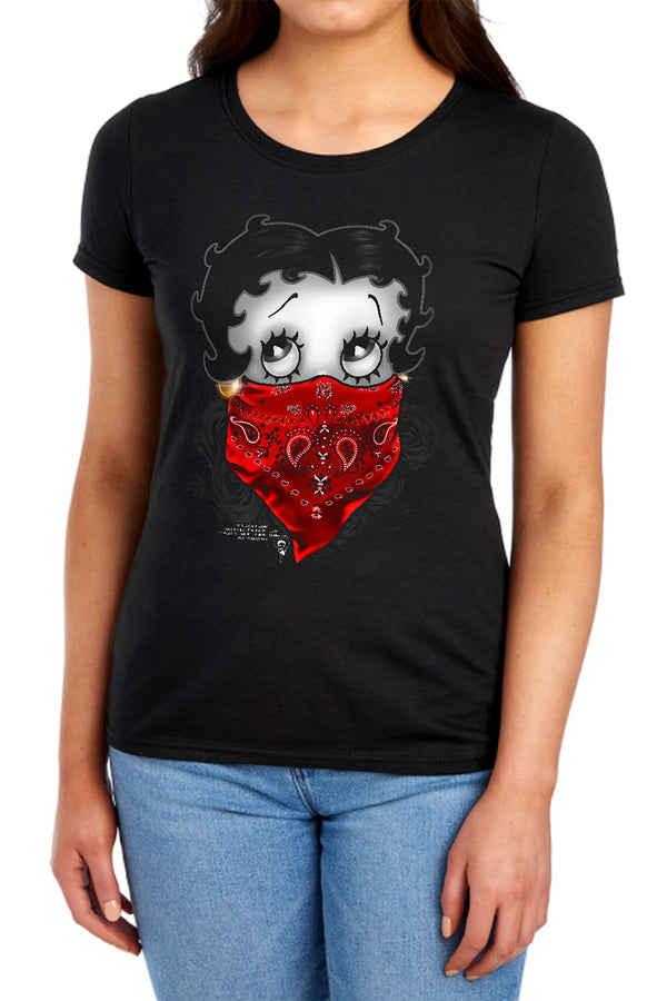 Betty Boop - Bandana & Roses Women's Short Sleeve