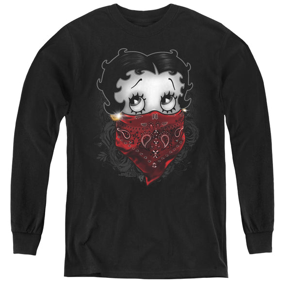 Betty Boop - Bandana & Roses L - S Youth