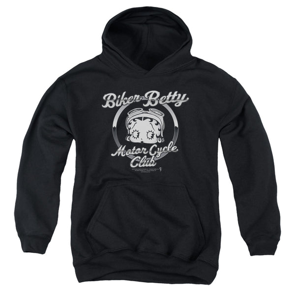 Betty Boop - Chromed Logo Youth Hooded Sweatshirt