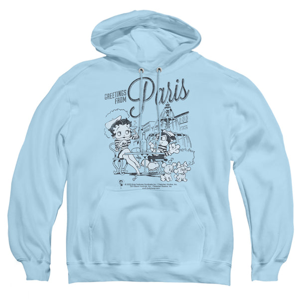 Betty Boop - Greetings From Paris Adult Pullover Hoodie
