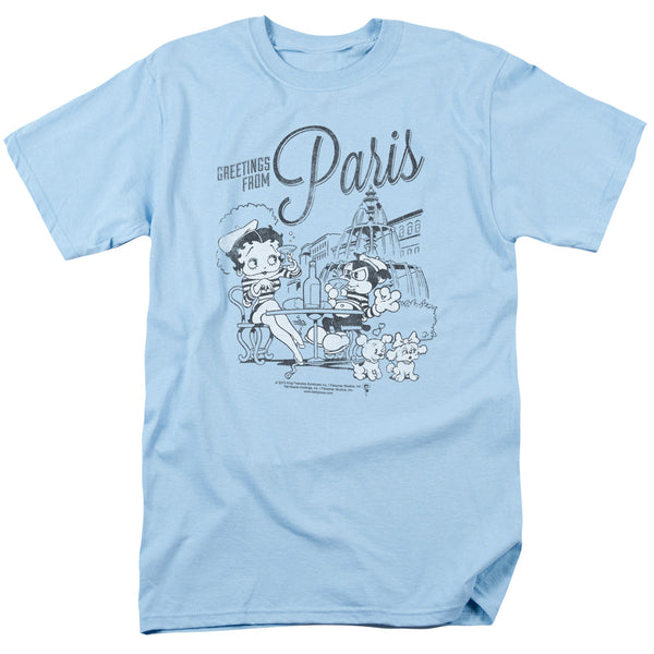 Betty Boop - Greetings From Paris Adult Regular Fit Short Sleeve