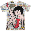 Betty Boop - Vintage Strips Adult Regular Fit Short Sleeve 100% Poly