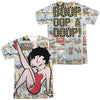 Betty Boop - Vintage Strips (Front - Back Print) Adult Regular Fit Short Sleeve 100% Poly