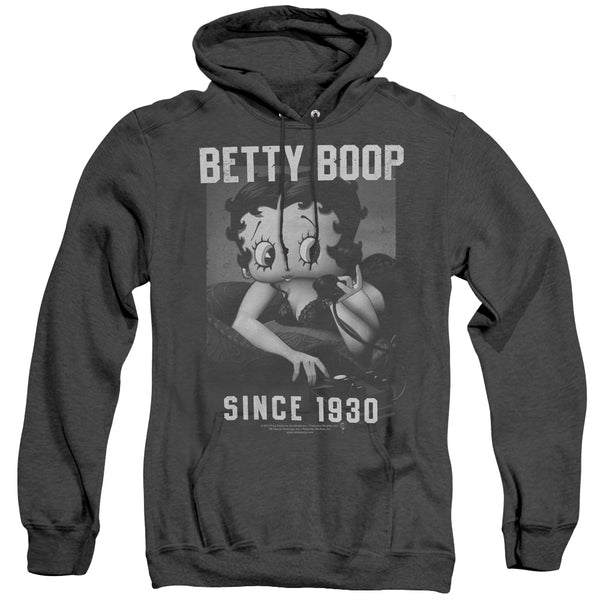 Betty Boop - On The Line Adult Heather Hoodie