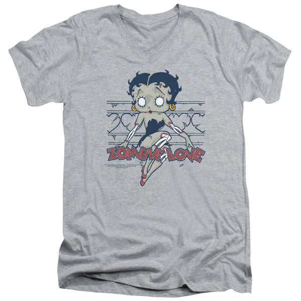 Betty Boop - Zombie Pinup Adult Slim Fit V Neck Cotton