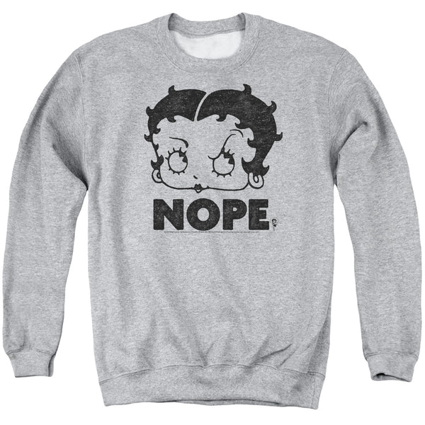 Betty Boop - Boop Nope Adult Crewneck Sweatshirt