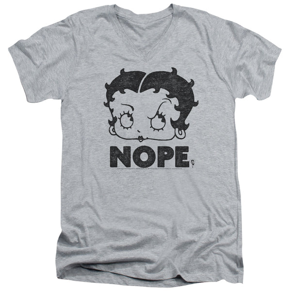Betty Boop - Boop Nope Adult Slim Fit V Neck Cotton