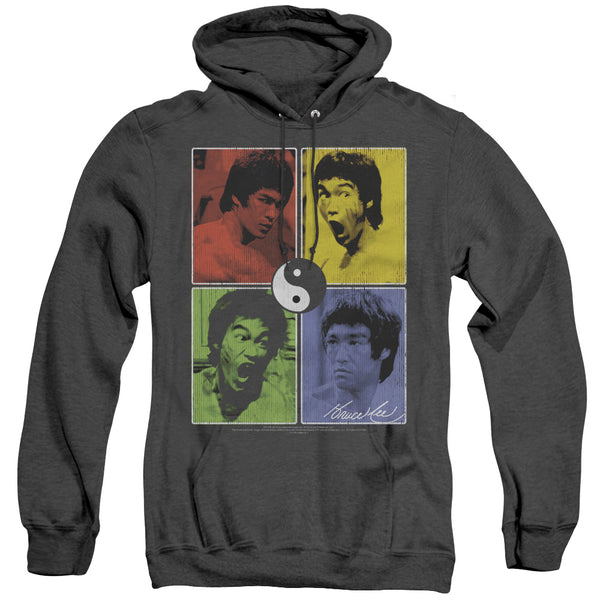 Bruce Lee - Enter Color Block Adult Heather Hoodie