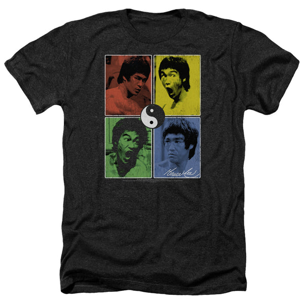 Bruce Lee - Enter Color Block Adult Regular Fit Heather Short Sleeve