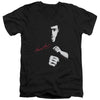 Bruce Lee - The Dragon Awaits Adult Slim Fit V Neck Cotton
