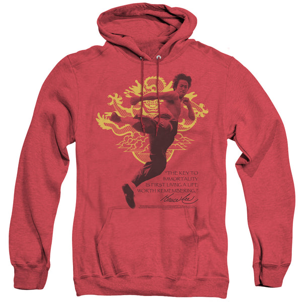 Bruce Lee - Immortal Dragon Adult Heather Hoodie