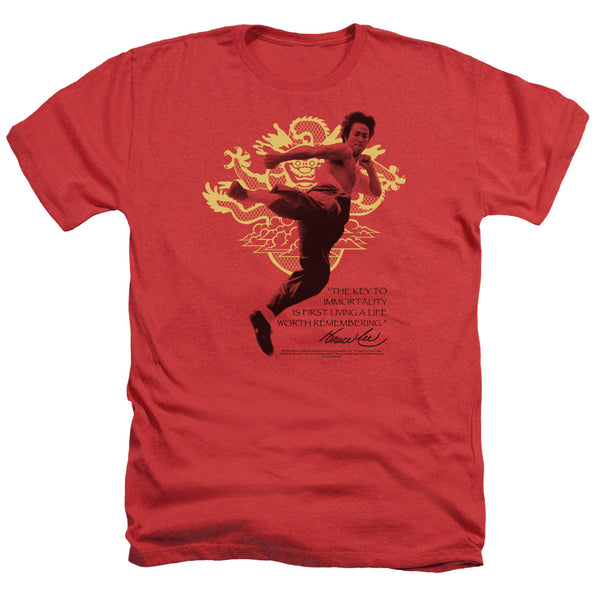 Bruce Lee - Immortal Dragon Adult Regular Fit Heather Short Sleeve