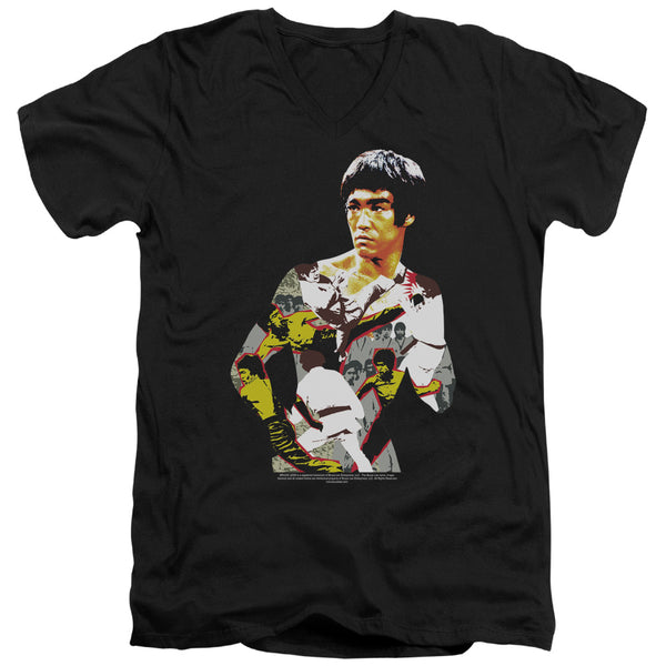 Bruce Lee - Body Of Action Adult Slim Fit V Neck Cotton