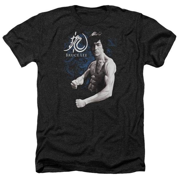 Bruce Lee - Dragon Stance Adult Regular Fit Heather Short Sleeve