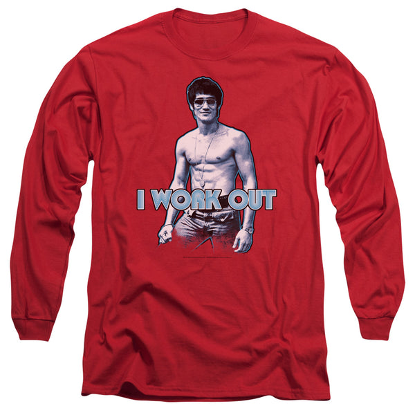 Bruce Lee - Lee Works Out Adult Long Sleeve