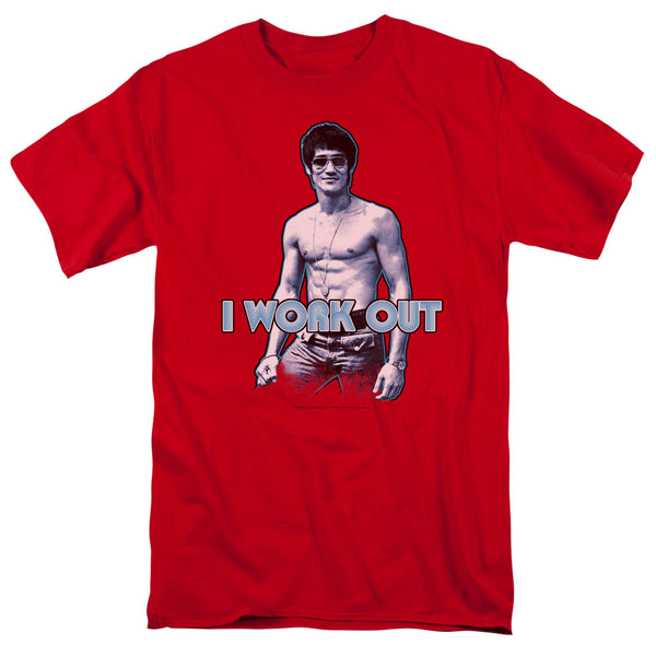 Bruce Lee - Lee Works Out Adult Regular Fit Short Sleeve