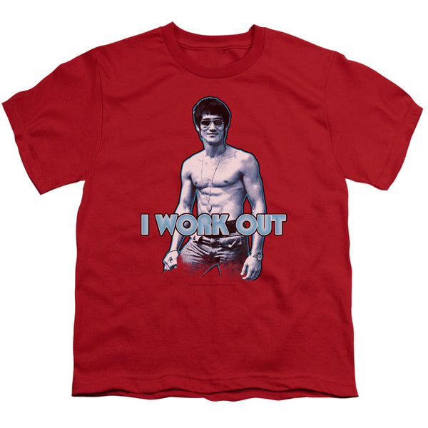 Bruce Lee - Lee Works Out Youth Short Sleeve