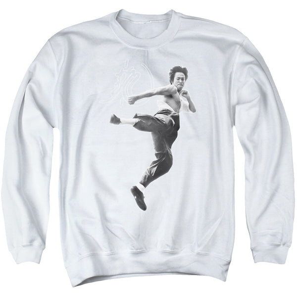 Bruce Lee - Flying Kick Adult Crewneck Sweatshirt
