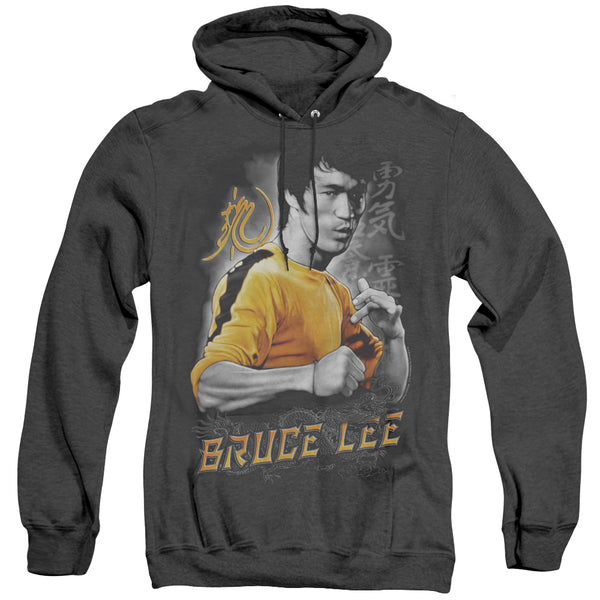 Bruce Lee - Yellow Dragon Adult Heather Hoodie