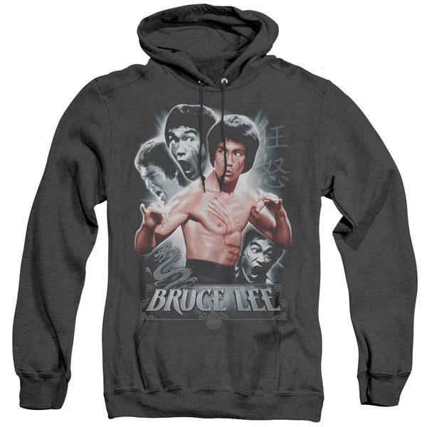 Bruce Lee - Inner Fury Adult Heather Hoodie