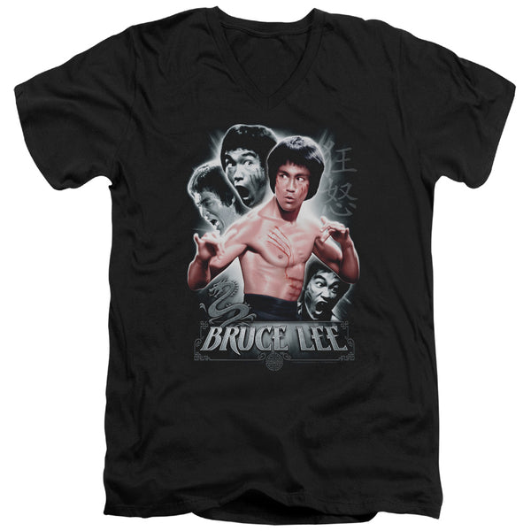 Bruce Lee - Inner Fury Adult Slim Fit V Neck Cotton