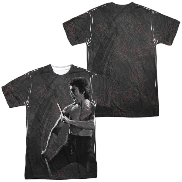 Bruce Lee - Dragon Print Adult Regular Fit Short Sleeve 100% Poly