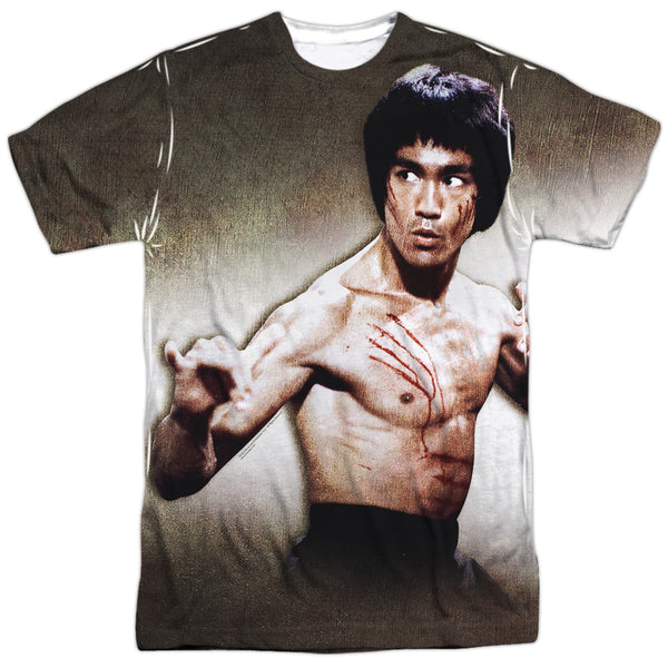 Bruce Lee - Scratched Adult Regular Fit Short Sleeve 100% Poly