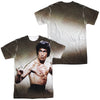Bruce Lee - Scratched Adult Regular Fit Short Sleeve 100% Poly